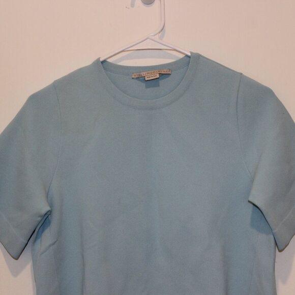 STELLA MCCARTNEY Light Blue  sweater Top with asymmetrical hem Women size 38 ( s - Picture 11 of 14